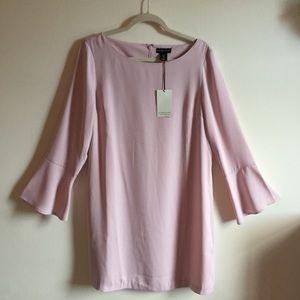 Adrienne Vittadini pink bell sleeve dress sz 8 NWT